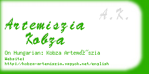 artemiszia kobza business card